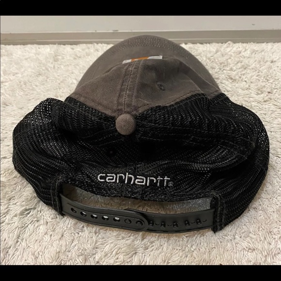 Carhartt Logo Mesh Trucker Snapback Adjustable Hat - Picture 2 of 4